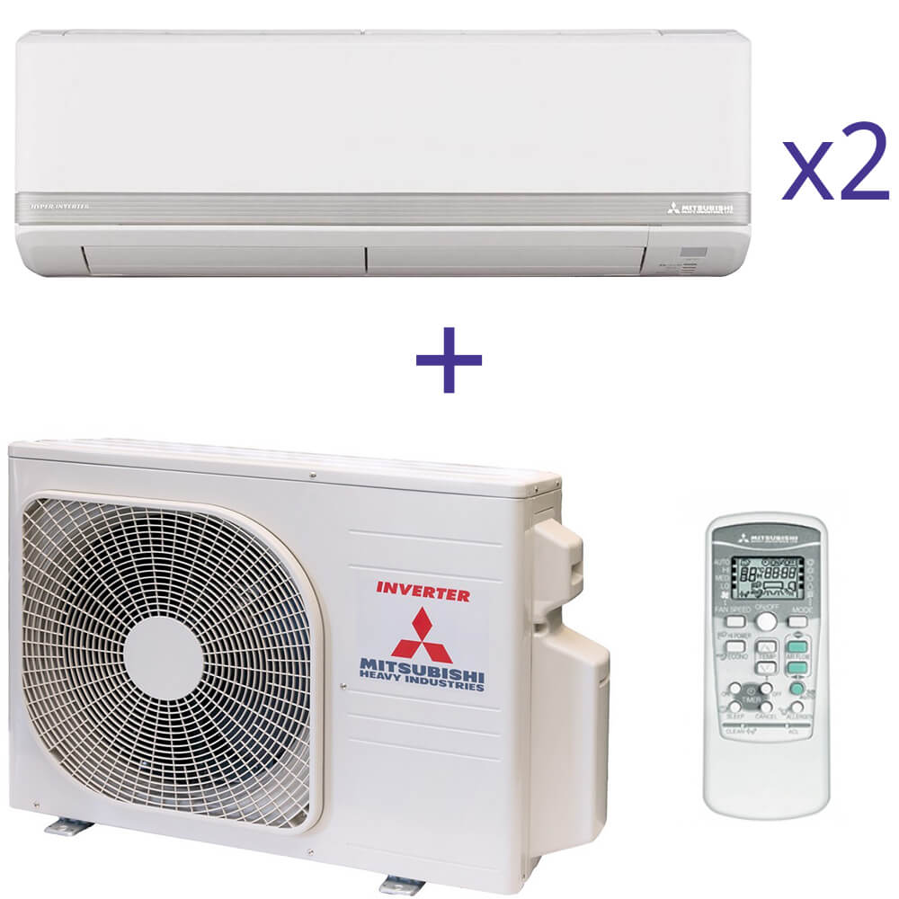 Комплект мультисплит системы Mitsubishi Heavy SCM40ZS-S+SRK20ZMX-S*2шт.