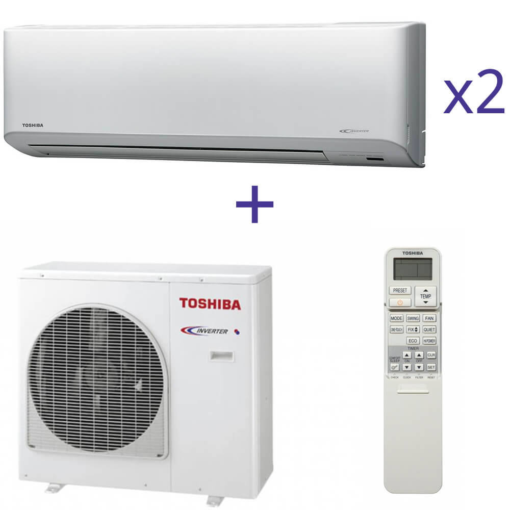 Комплект мультисплит системы Toshiba RAS-M14GAV-E+RAS-B10N3KV2-E1*2шт.