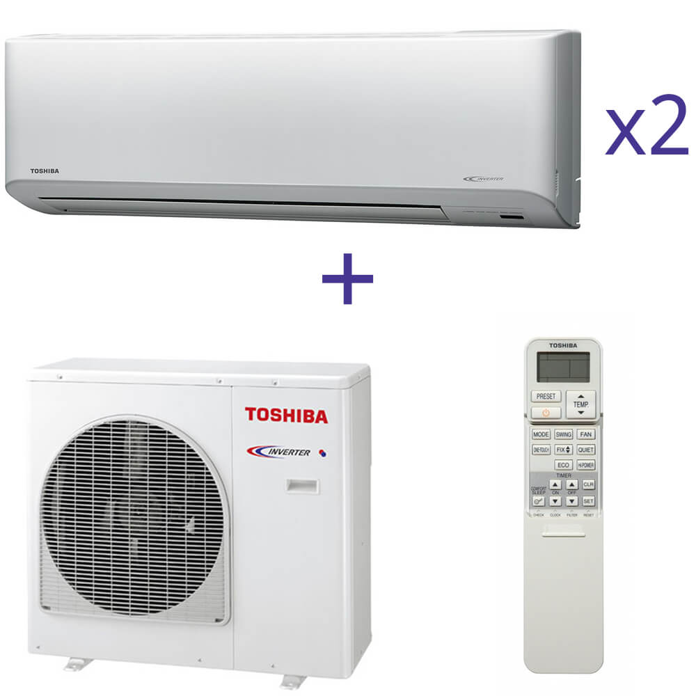 Комплект мультисплит системы Toshiba RAS-M18UAV-E+RAS-B10N3KV2-E1+RAS-B13N3KV2-Е1